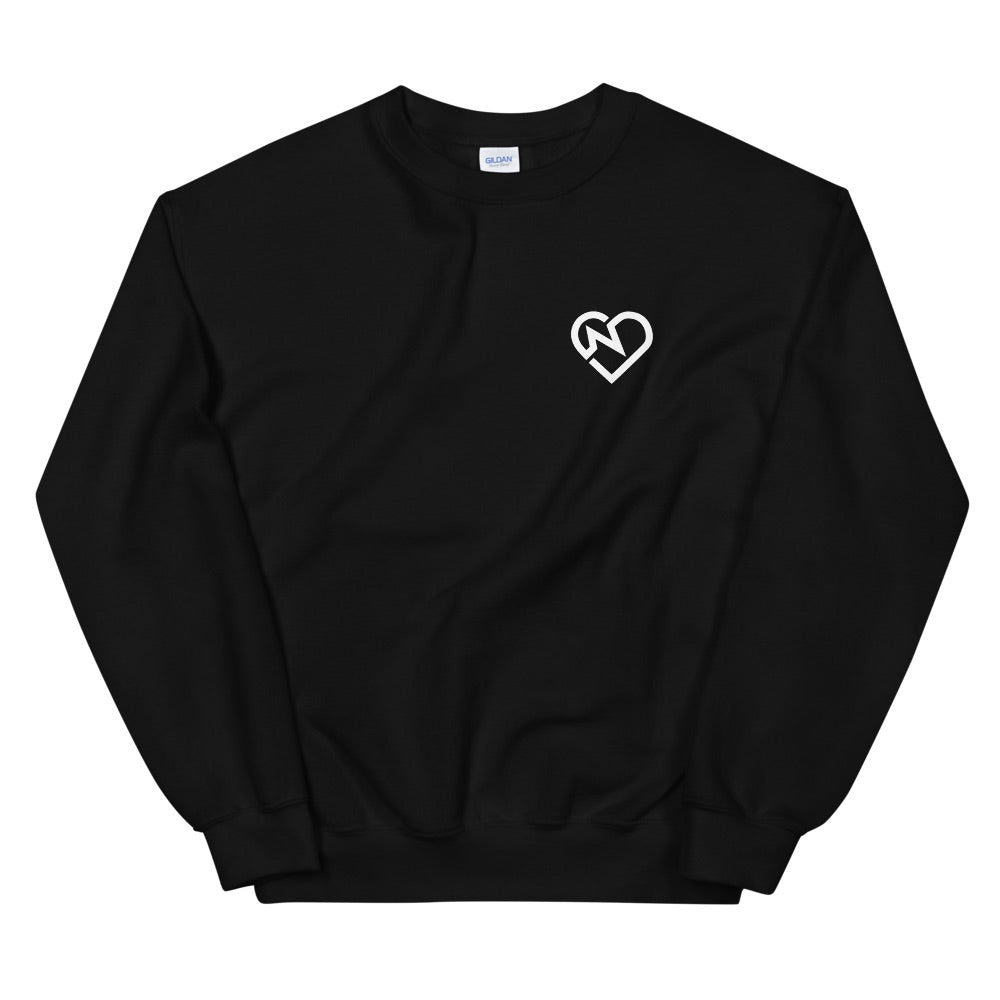 Heart logo unisex crew neck