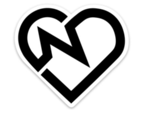 Heart logo sticker