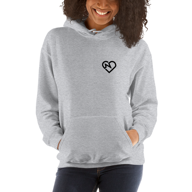 Heart logo unisex hoodie